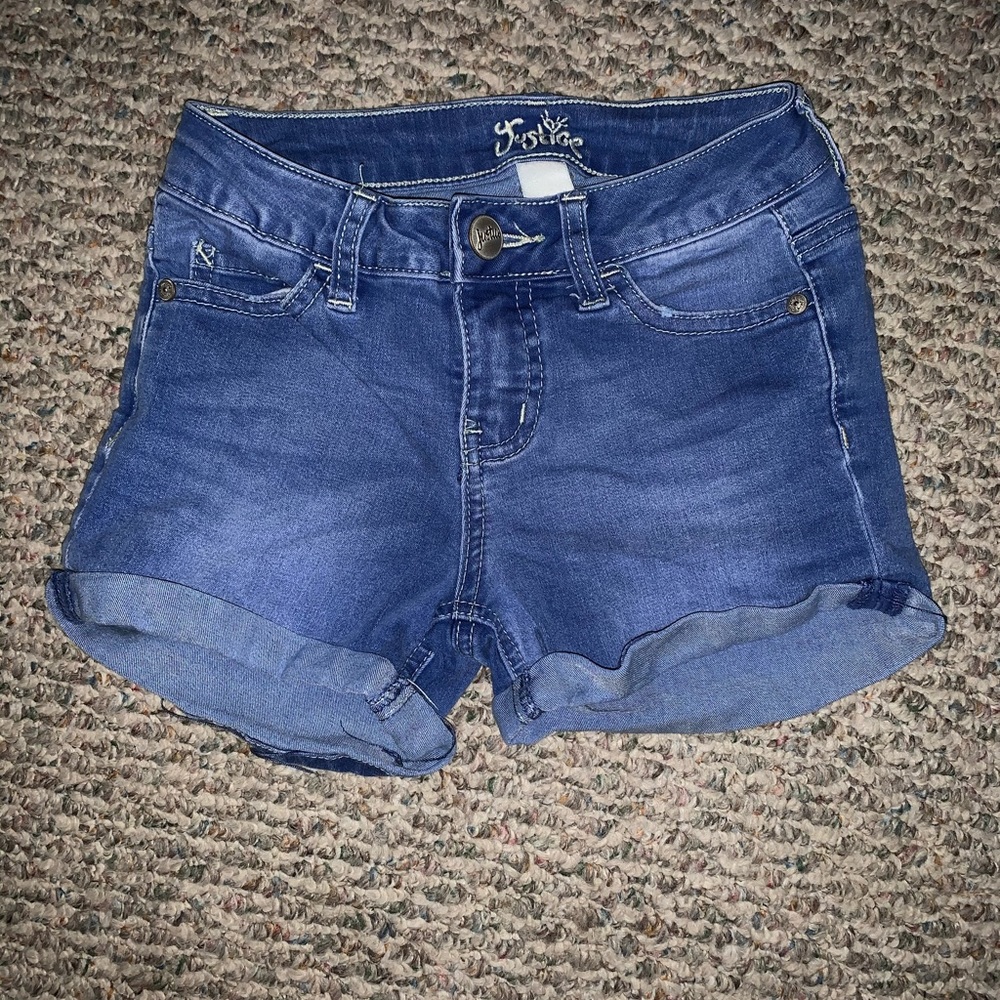 Justice Girls - size 10 - denim shorts